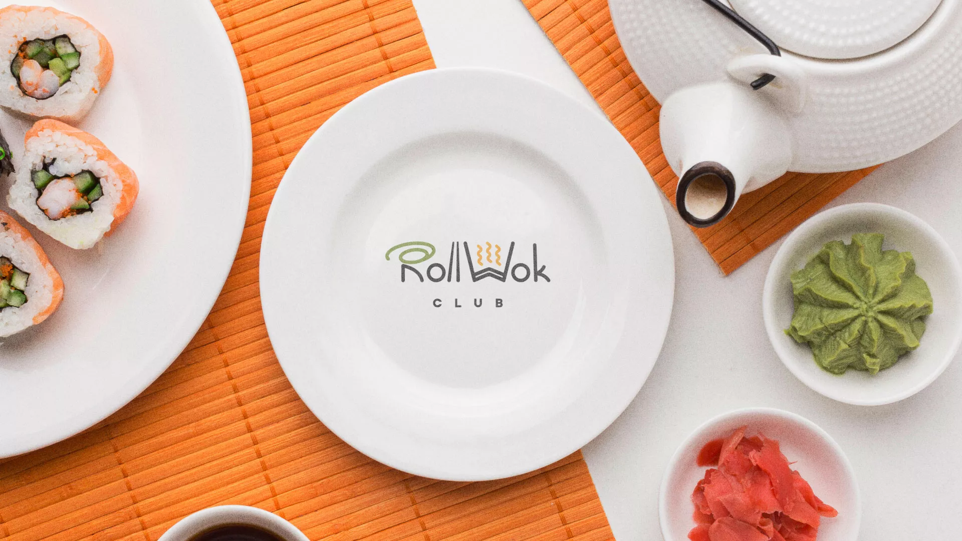 Разработка логотипа и фирменного стиля в Вёшках для суши-бара «Roll Wok Club» Разработка логотипа и фирменного стиля в Вёшках для суши-бара «Roll Wok Club»