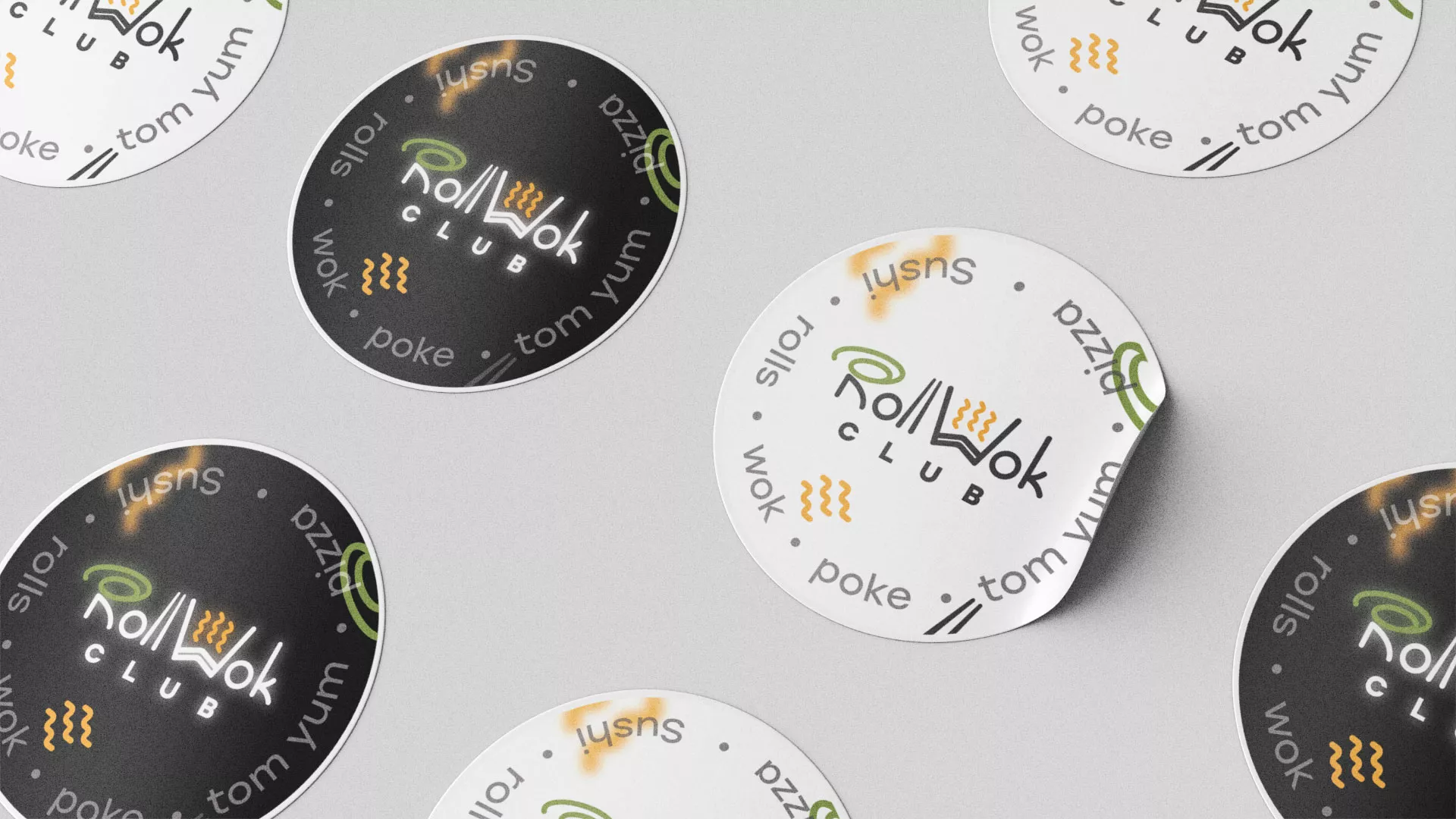 Создание дизайна упаковки суши-бара «Roll Wok Club» в Вёшках